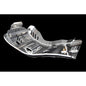 Enduro Engineering skid plate guard for motorcycle, durable metal design, mounted for off-road protection.