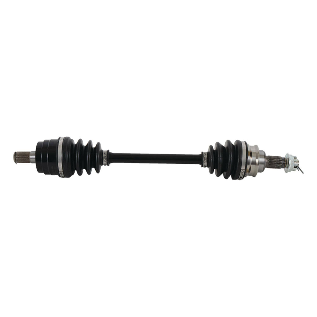 All Balls drive axle 536-0031 showing the metal shaft and rubber boot in a close-up view