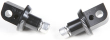 Load image into Gallery viewer, PUIG footpeg adapter for motorcycle foot controls, black metal with mounting hardware visible in the image.