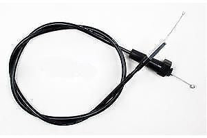 Motion Pro black vinyl throttle pull cable for motorcycles, featuring durable construction and flexible control line for smooth operation.