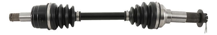 All Balls heavy-duty front drive axle with six balls, durable motorcycle or ATV axle component, detailed close-up image.