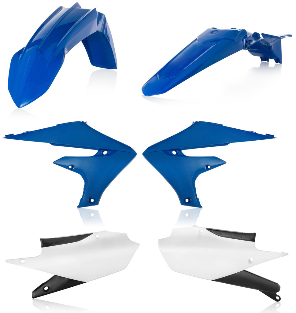 Acerbis plastic kit original 26859-15909 with various black plastic components displayed on a flat surface.