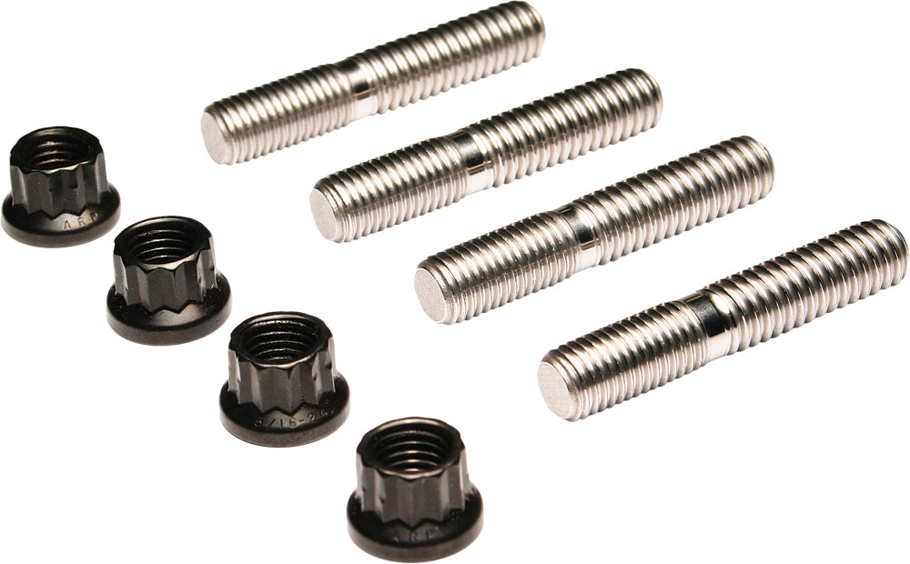 Feuling engine exhaust stud kit with metal studs and nuts, designed for motorcycle engine exhaust system repair.