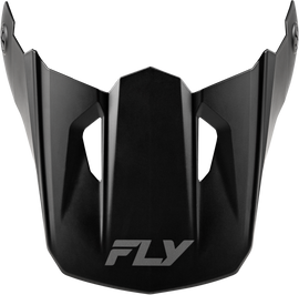 Fly Racing Youth Kinetic Solid Helmet visor in matte black, designed for youth motorcycle helmets with a sleek, protective look.