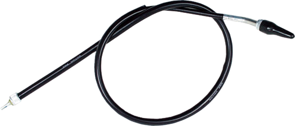 Motion Pro Black Vinyl Speedo Cable 70-3103 for motorcycle, showing the black vinyl exterior and metal connectors.