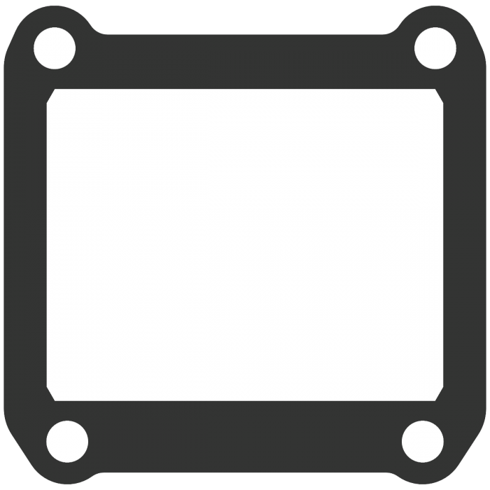 Moto Tassinari Vforce4 gasket, a replacement seal for motorcycle intake system, shown in the image.