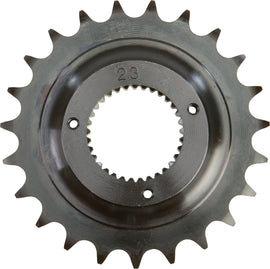 HardDrive 23-tooth transmission sprocket for XL 91-up models, durable sprocket for motorcycle drive systems.