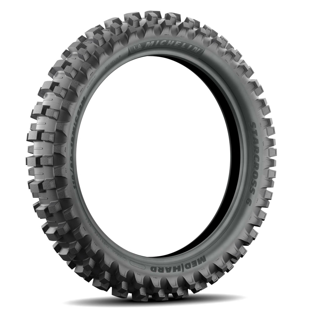 Michelin Starcross 6 Med Hard rear motocross tire 120/90-18 bias ply tire with tread pattern for off-road riding