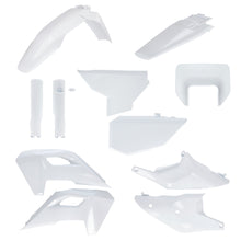 Load image into Gallery viewer, Acerbis full white plastic body kit for Husqvarna motorcycle, includes various body panels and components.