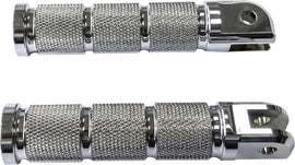 HardDrive Retro Chrome M8 Softail footpeg set for rider foot controls, featuring durable chrome finish and ergonomic design.