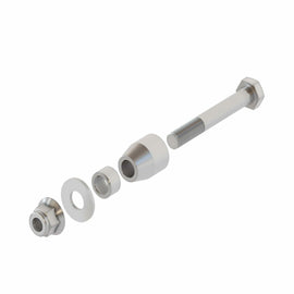 Camso Tire Track Kit with long bolts stabilizing rod, showing assembled components and hardware for machine traction stabilization.
