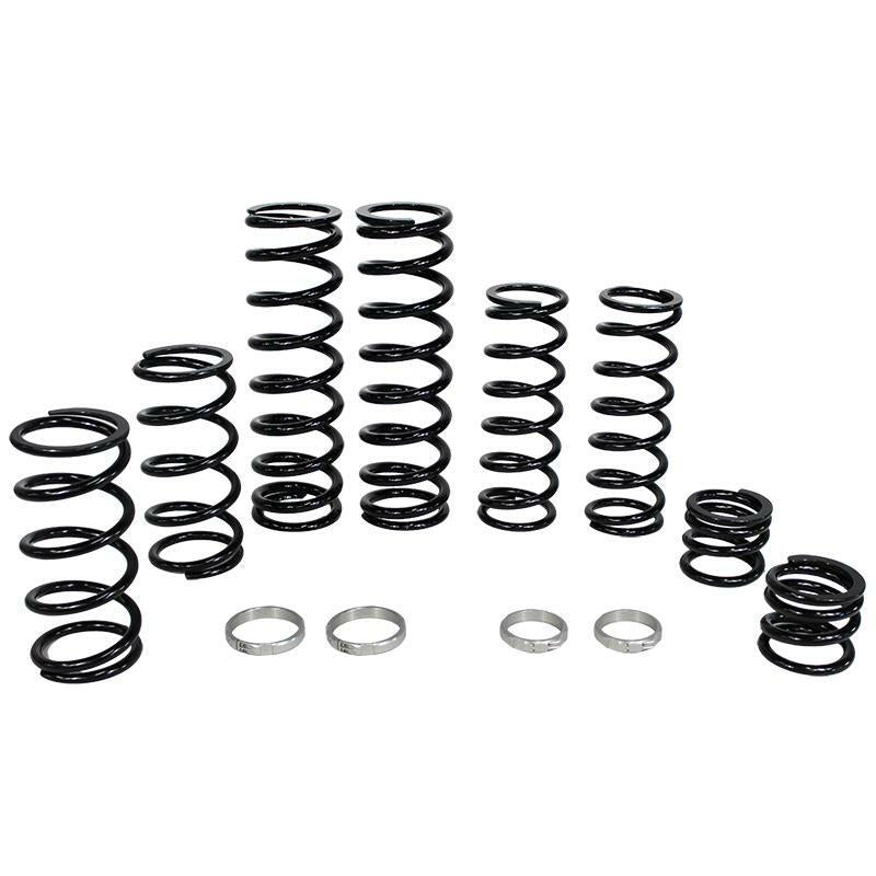 Z Broz Racing dual rate spring kit for suspension, showing close-up of the springs with branding and coil details.