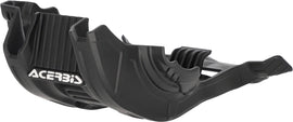 Acerbis skid plate for Honda motorcycles, large size, durable black metal protection part with mounting holes.