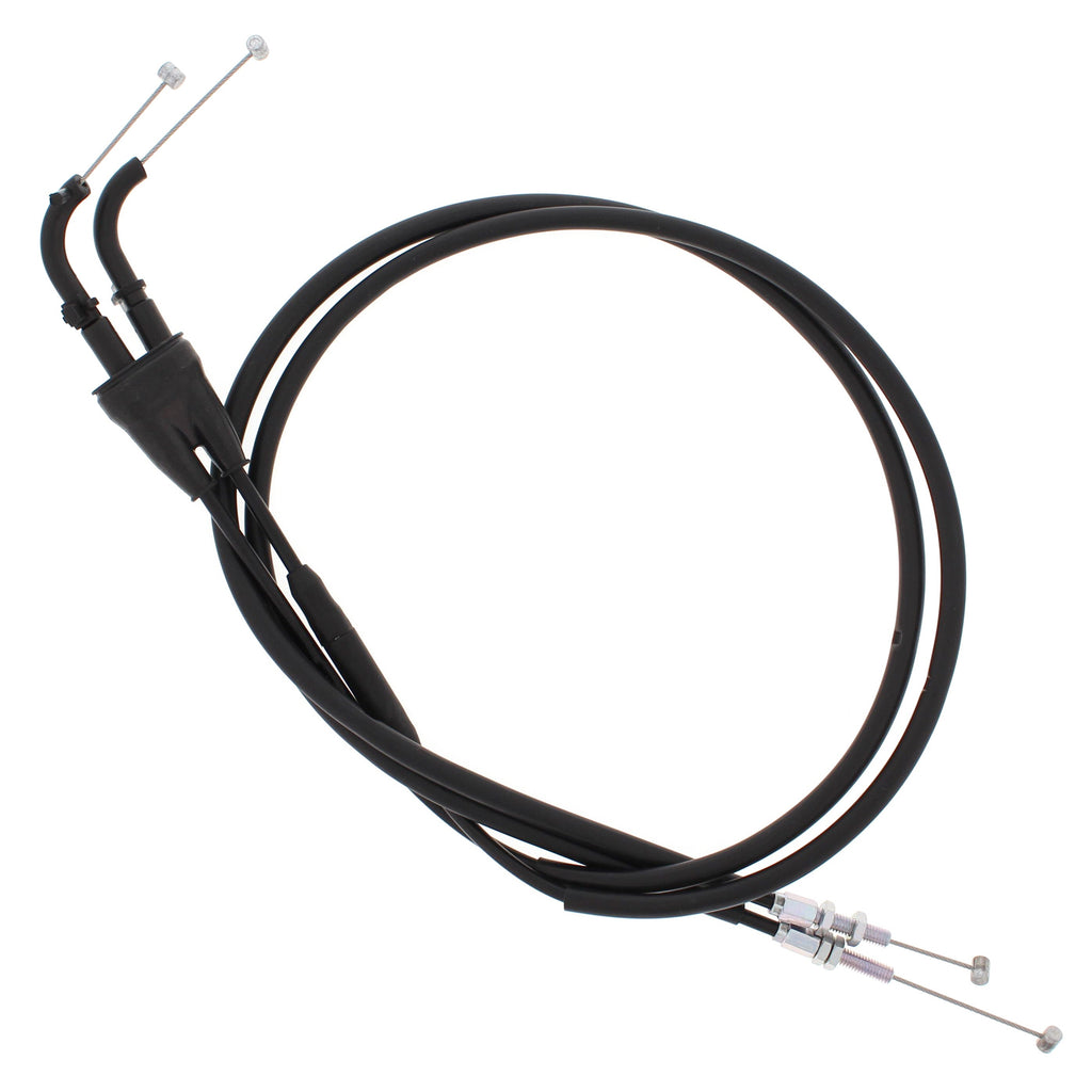 All Balls throttle cable 24-51033 for hydraulic control lines, shown with metal fittings and black outer casing.