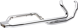 Chrome Cobra Powerport dual headpipes for Harley FLH/Flt 2009-2016 exhaust system, featuring dual pipes and polished chrome finish.