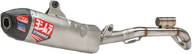 Yoshimura RS12 exhaust system for Honda CRF450 motorcycle, showcasing the black and silver stainless steel design.