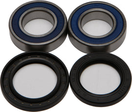 All Balls front wheel bearing and seal kit 22-51102 with bearings and seals arranged in packaging for motorcycle or bike use.