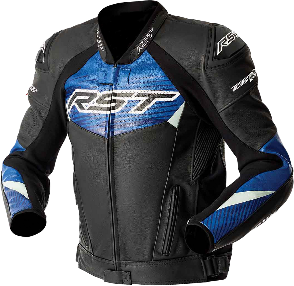 Tractech Evo D3o Jacket Blk/Blue Leather 2x