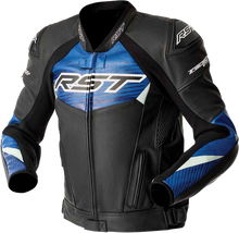 Load image into Gallery viewer, Tractech Evo D3o Jacket Blk/Blue Leather Lg