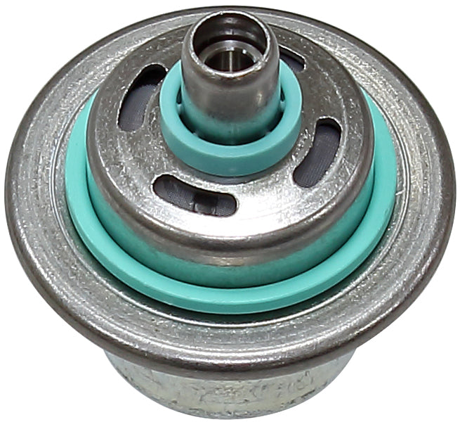 SP1 Fuel Pressure Regulator for engine management, part 141-02600, shown in the image with metal body and connection ports