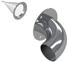 Load image into Gallery viewer, MBRP Exhaust bolt-on 2-inch chrome tip assembly showing shiny chrome finish and exhaust pipe connection for vehicle upgrade
