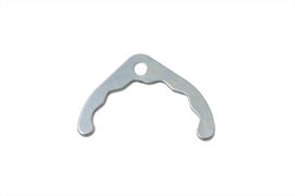 Eastern engine sprocket and pinion shaft lock plate, metal component with precise cutouts, used for securing drivetrain parts.