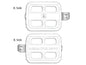Kick Starter Pedal Assembly White