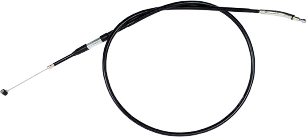 Motion Pro black vinyl clutch cable 70-2473, durable control line for motorcycle clutch systems, shown with secure fittings and flexible construction.