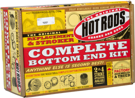 Hot Rods Yamaha 421-HR0124 engine bottom end kit with pistons, crankshaft, and connecting rods shown in the image.