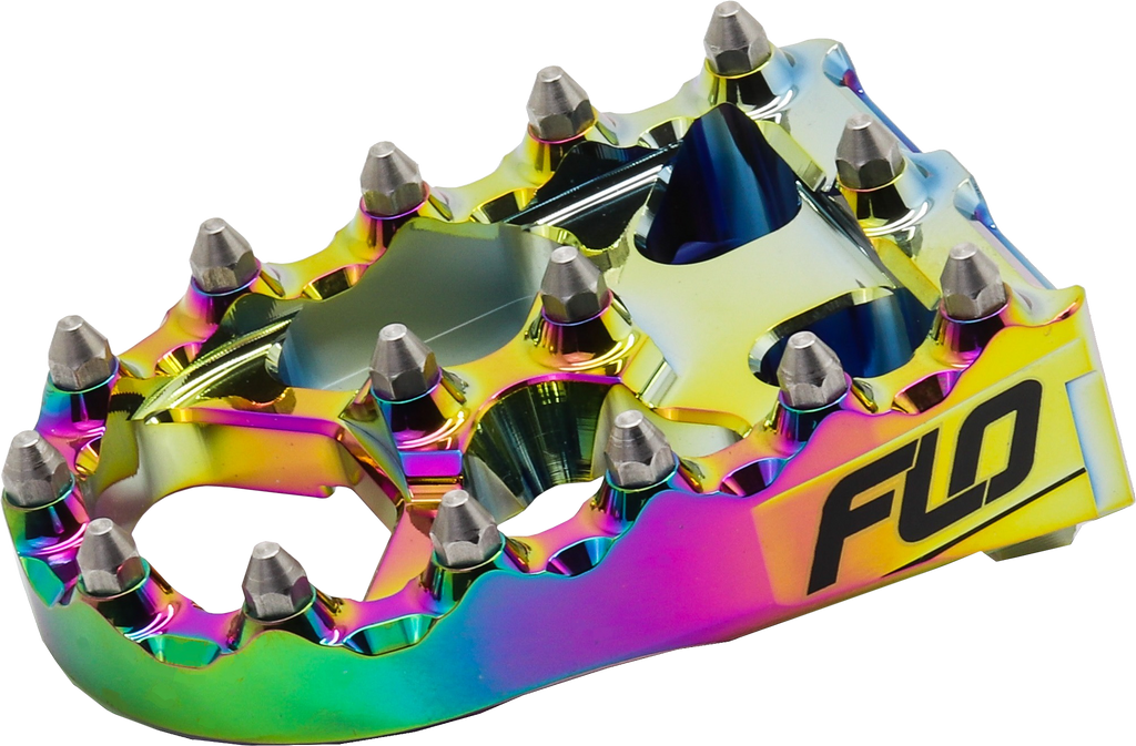 Flo Motorsports touring brake pedal tip for foot controls, Jet Fuel 122-8242, shown on motorcycle brake pedal.