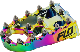 Flo Motorsports touring brake pedal tip for foot controls, Jet Fuel 122-8242, shown on motorcycle brake pedal.