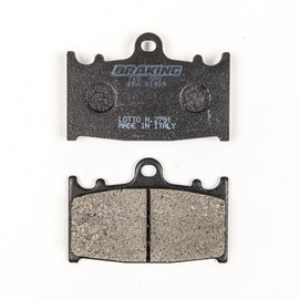 Semi-metallic Braking Brake Pad Set 31-715S by Braking, showcasing the brake pads with metal and friction material.
