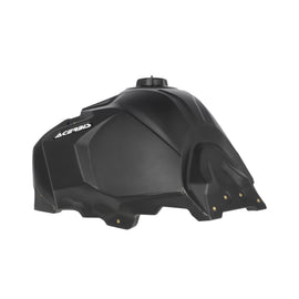 Acerbis black 6.1-gallon fuel tank for Yamaha motorcycle, showing the sleek body design and mounting points.