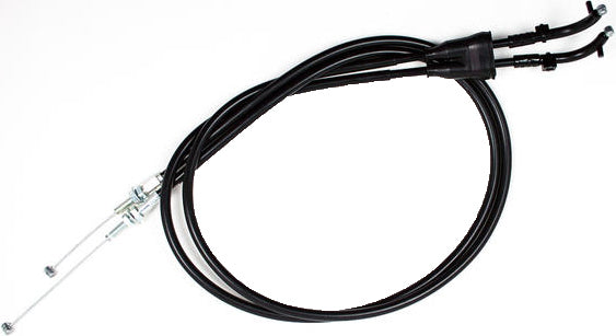 Motion Pro black vinyl throttle cable set 70-5238 with control lines and connectors for motorcycle throttle systems.