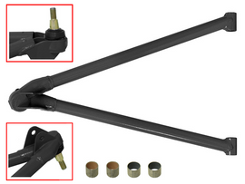 SP1 suspension lower left A-arm for A/C 44-88003, showing a close-up of the black metal vehicle suspension component.