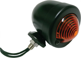 HardDrive bullet marker light with black amber lens and single filament, designed for automotive or industrial use.