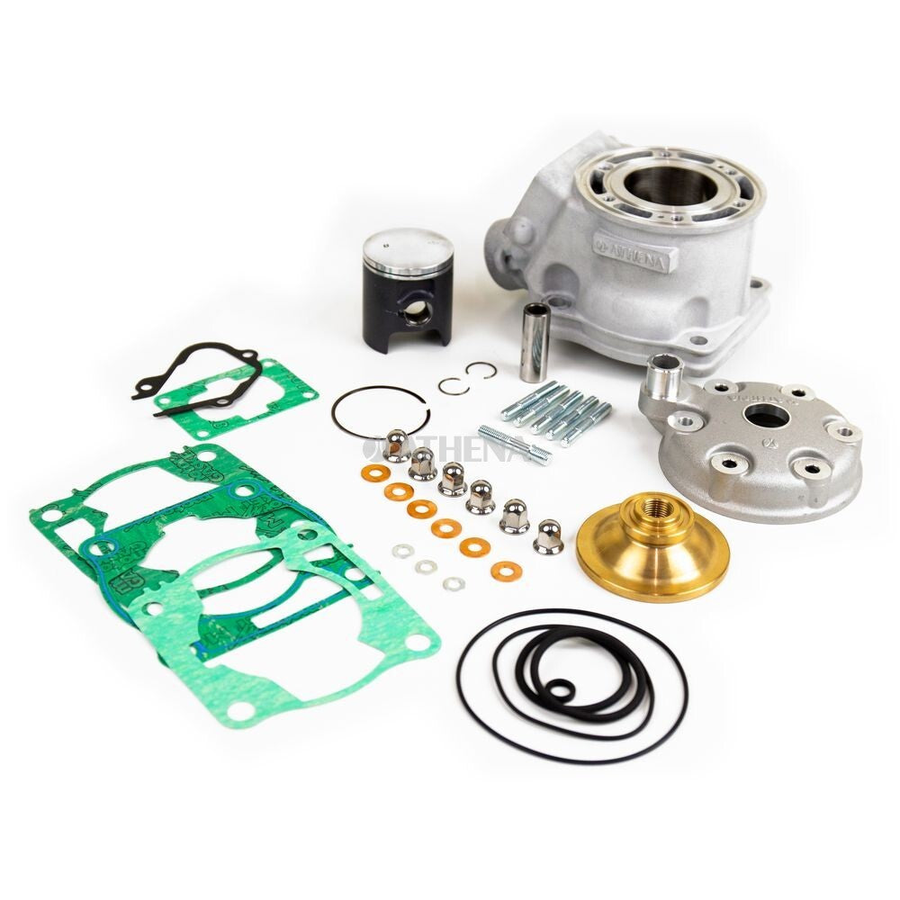 Athena Cylinder Kit 47.5mm for Yamaha engine, includes cylinder and components, detailed view of engine parts on a clean background.