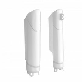 Polisport Plastics Honda full wrap lower fork guards for motorcycle, showing durable plastic protection on front forks.
