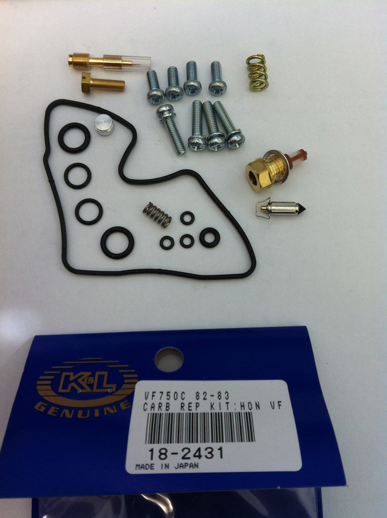 K&L Carburetor Repair Kit 118-2431 for intake and fuel system, includes gaskets and small parts for carburetor maintenance.