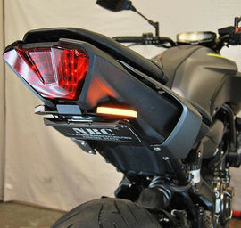 New Rage Cycles Fender Eliminator body for Yamaha YZF model, showcasing sleek motorcycle tail section and mounting hardware.