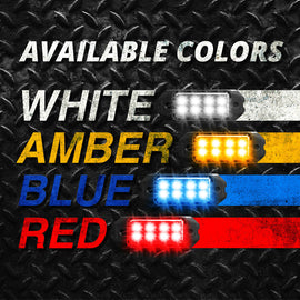 XK Glow Strobe Pod Lights Traffic Amber, 4-pack illumination lights with amber color for vehicle safety and visibility.