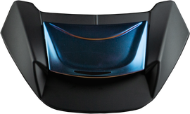 Blue chrome Sentinel top center vent for Fly Racing motorcycle helmet, accessory part with sleek metallic finish.