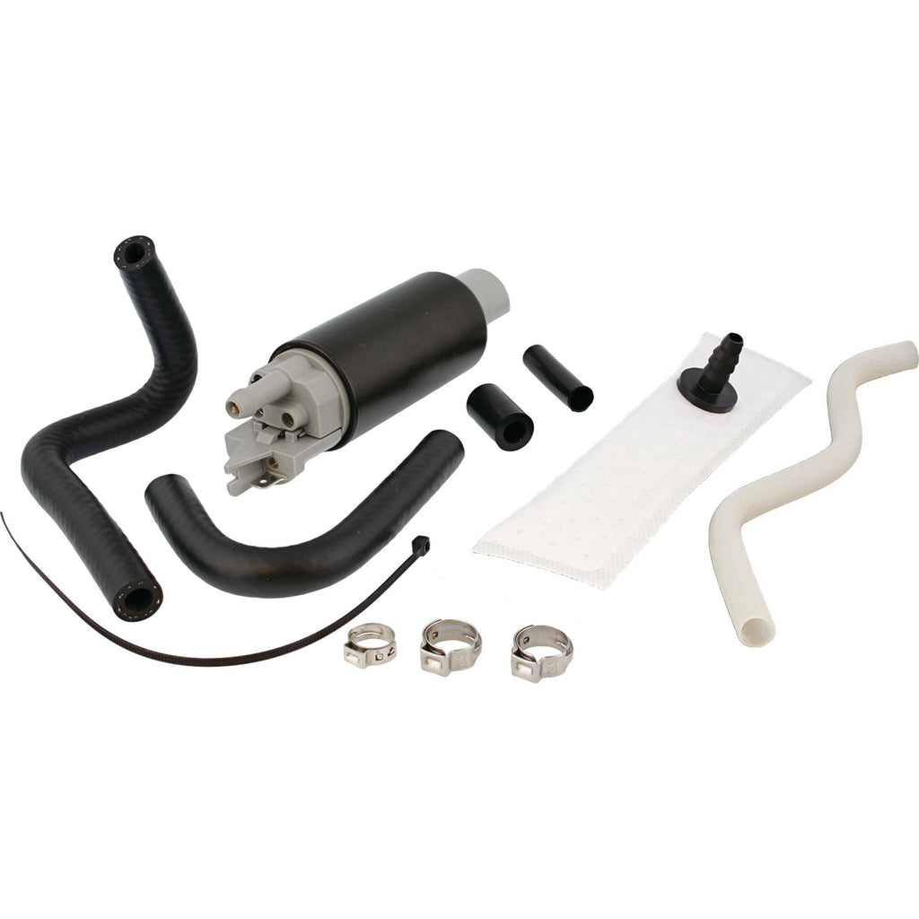 All Balls Fuel Pump Rebuild Kit for intake, carb, and fuel systems, shown with various small replacement parts.