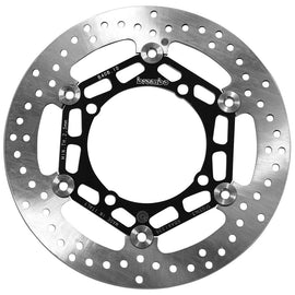 Brembo Serie Oro front floating brake rotor with vented design, shown in close-up detail.