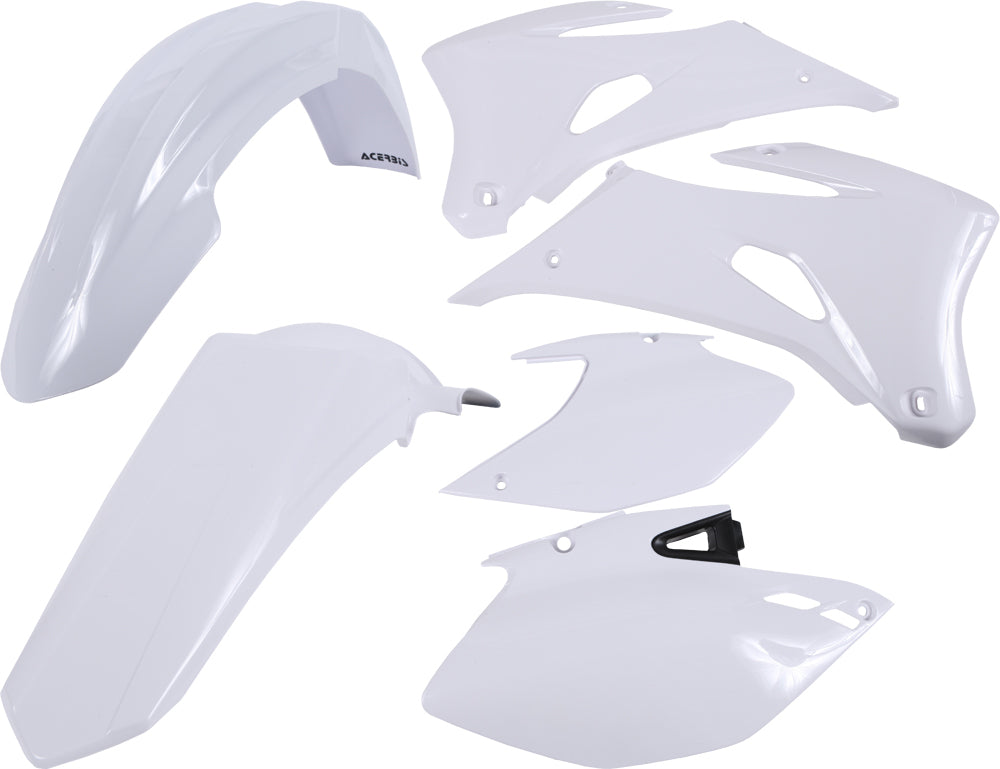 Acerbis white plastic kit with various panels and parts for motorcycle or vehicle body repairs.