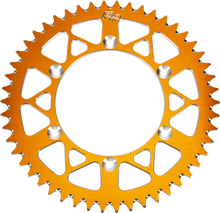 Load image into Gallery viewer, Aluminum 49-tooth Fire Power rear sprocket for Husqvarna and KTM motorcycles, compatible with 428 chain.