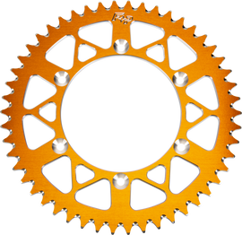 Fire Power 40T aluminum rear sprocket for Husqvarna and KTM motorcycles, showing the sprocket’s teeth and branding detail.