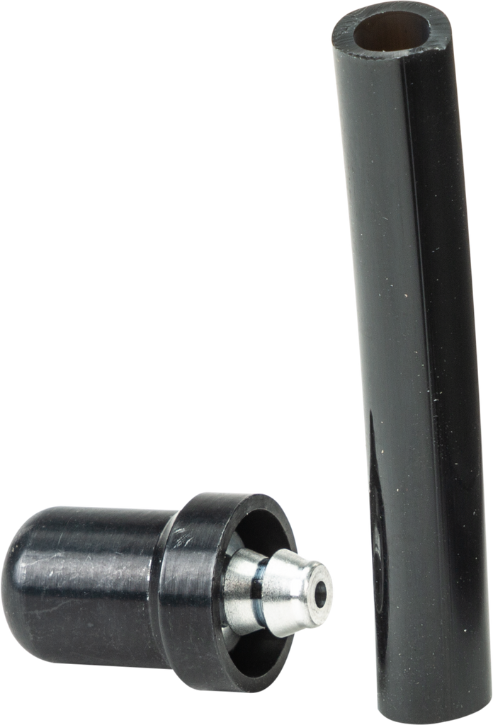 Black No Toil vent cap for motorcycle air filters, showcasing a durable plastic cover with vent openings.