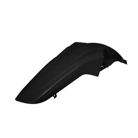 Polisport Plastics black rear fender replacement part for Suzuki DRZ400, designed for restyling and durability.