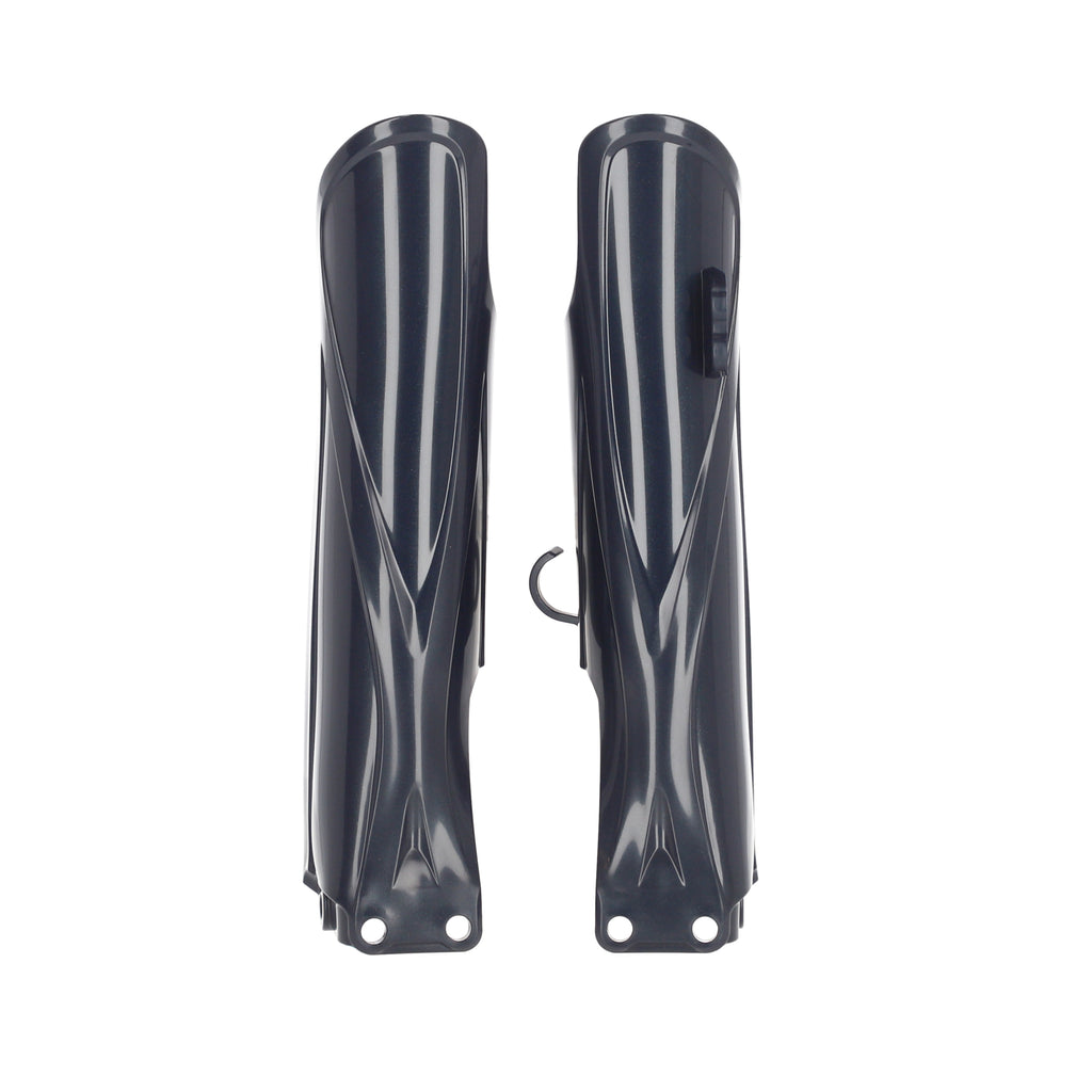 Acerbis dark blue lower fork cover set for Yamaha motorcycles, body protection components with brand logo and sleek design.